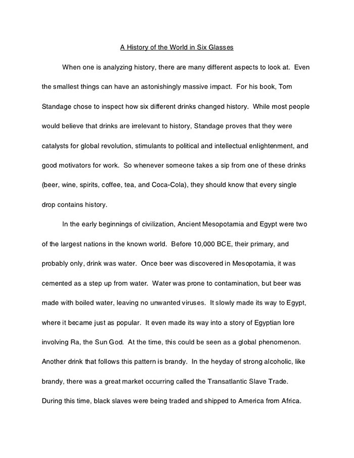 history essay introduction