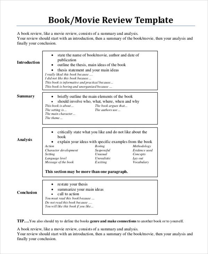 movie review structure pdf